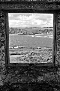 Bigbury devon monochrome