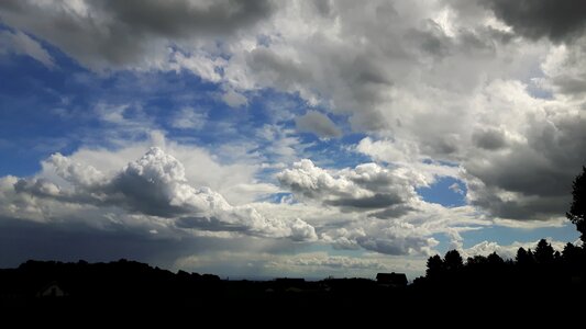 Dark clouds covered sky clouds form