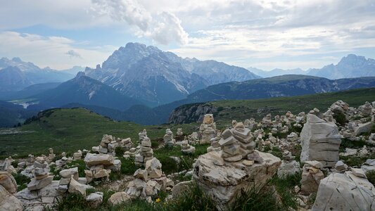 Hiking dolomites italy photo