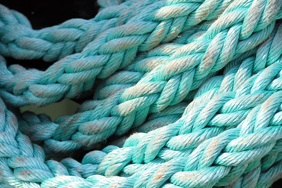 Blue turquoise woven