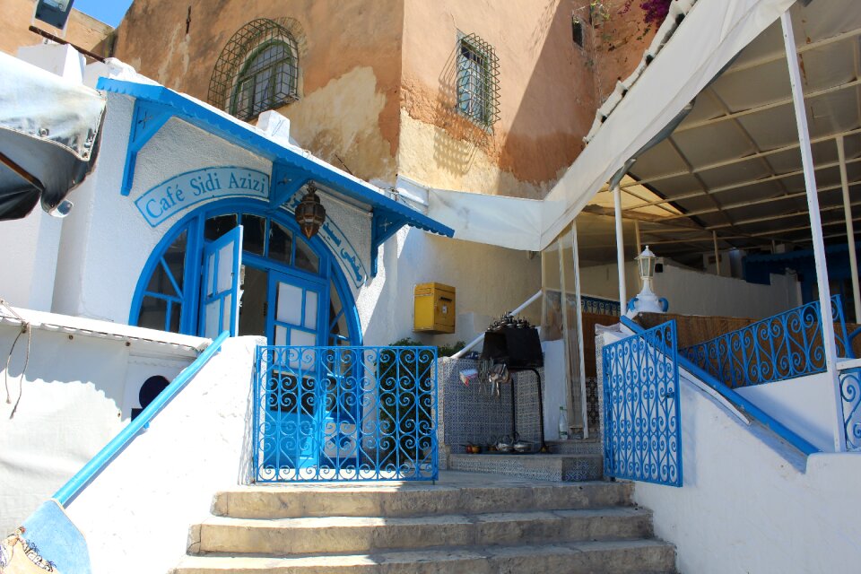 Handsomely blue - white street
