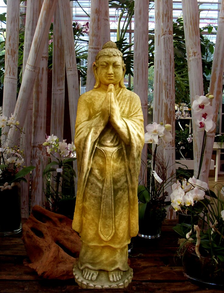 Stone figure gold art