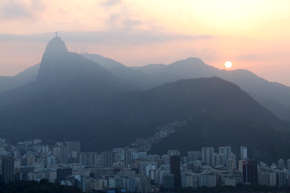 Rio de janeiro vacation sunset corcovado