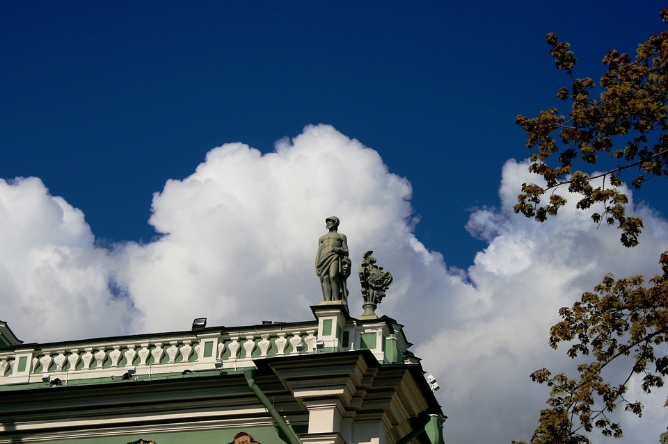 Clouds white blue sky