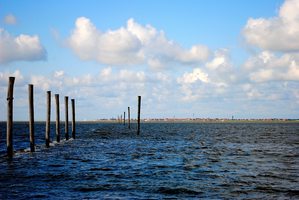 North sea clouds water