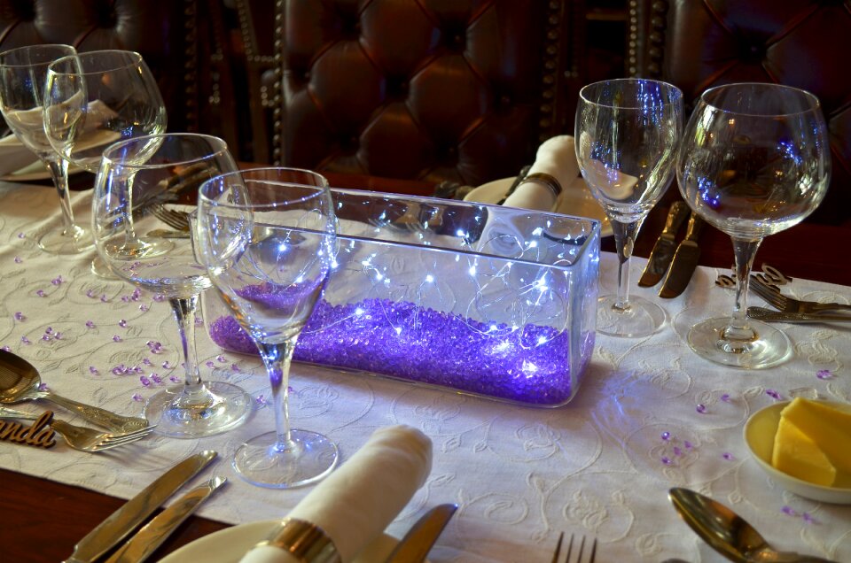 Table decoration glasses