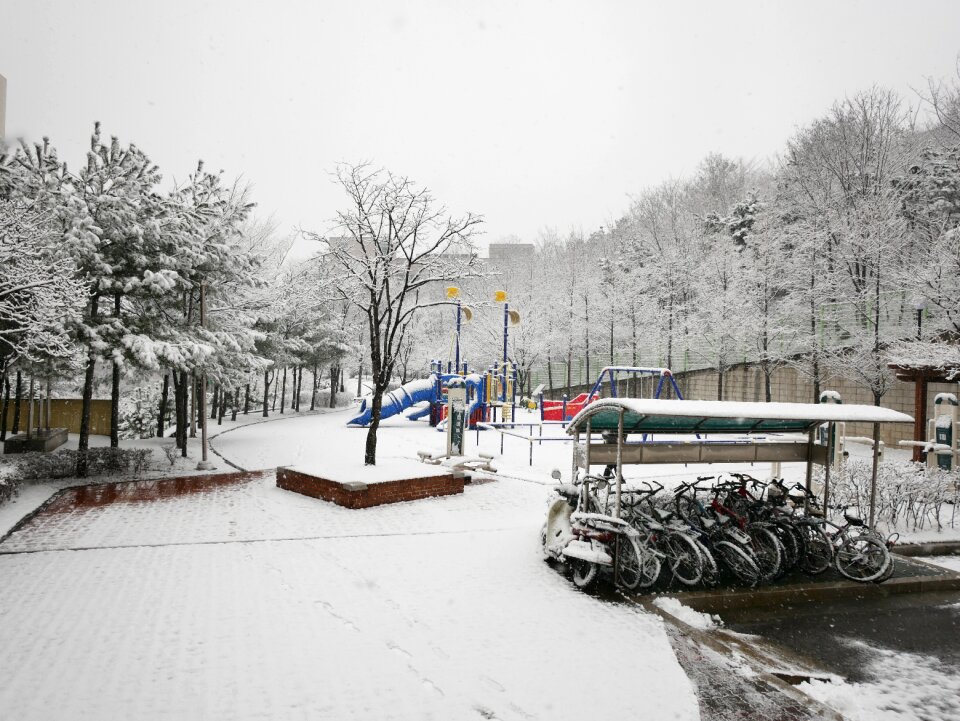 Snow playground bike
