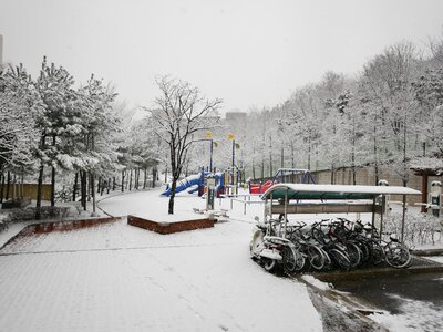 Snow playground bike
