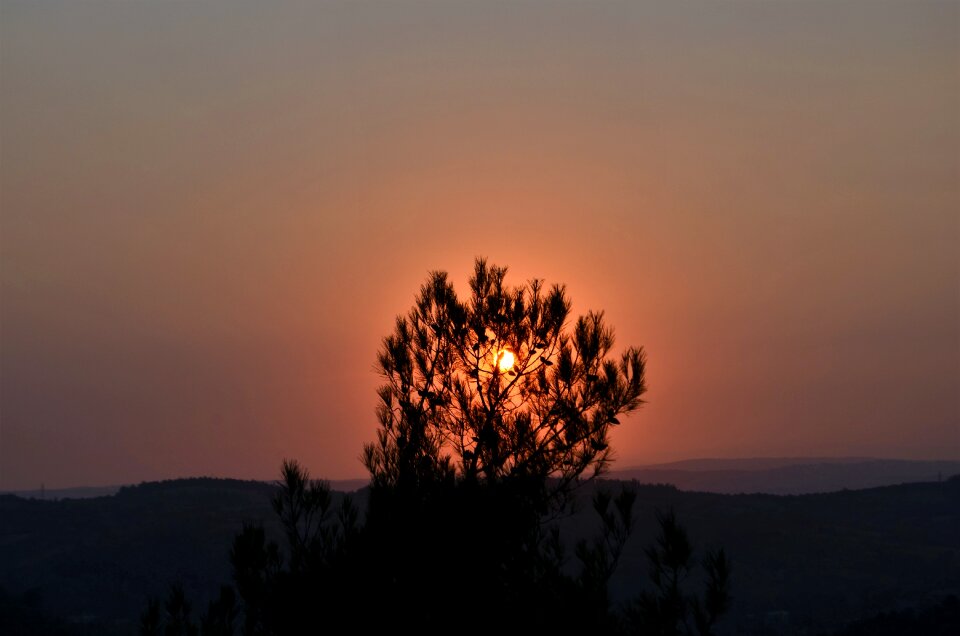 Sunset landscape background