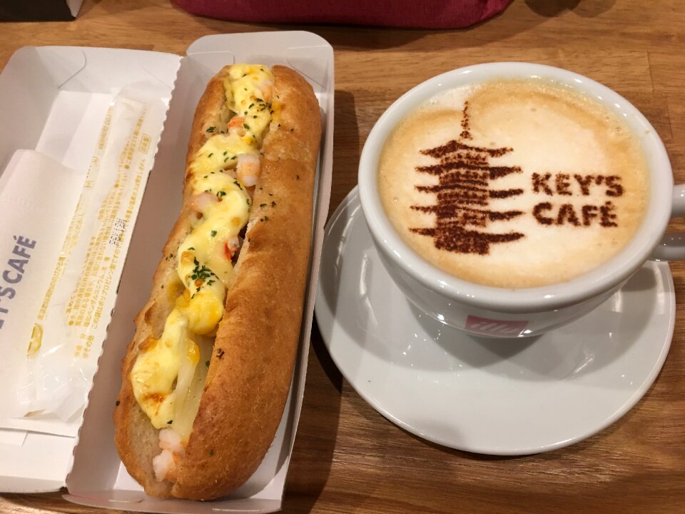 Coffee breakfast hot dog