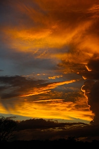 Orange grey dramatic