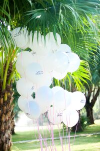 Balloon wedding white and green