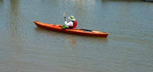 Recreation unrecognizable person kayaking photo