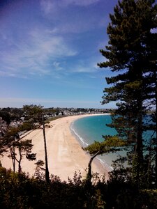 Beach saint-cast-leguildo seen from the tip of the guard