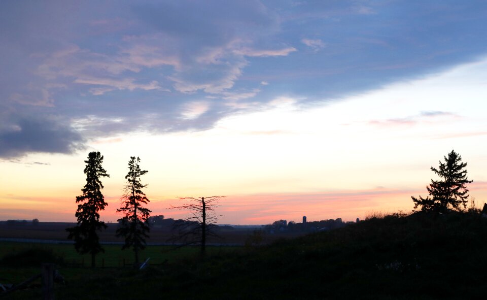 Wisconsin farm new richmond sunset