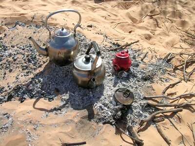 Desert campfire teapot photo