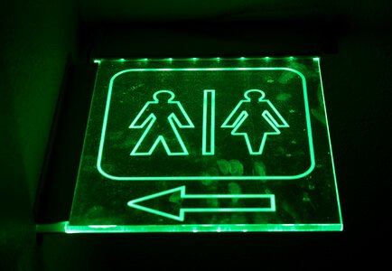 Sign toilet restroom photo