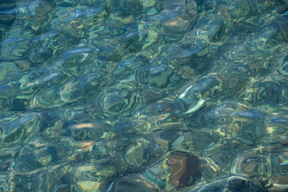 Water reflections sea