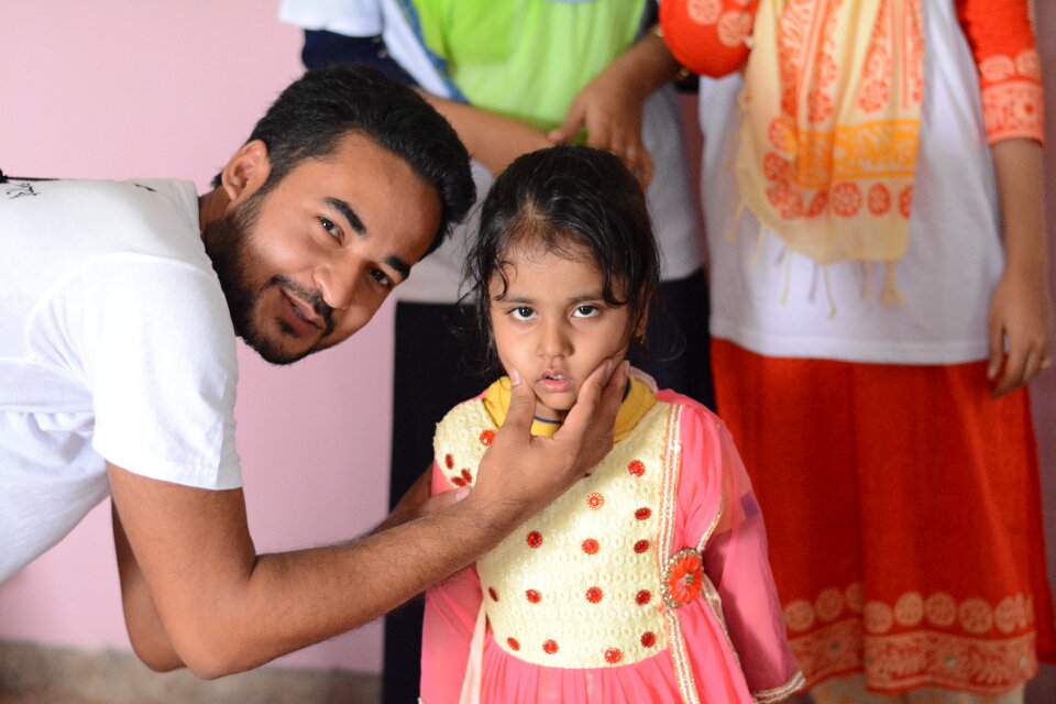 Smiling childhood girl