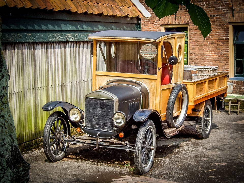 Old car authentic classic photo