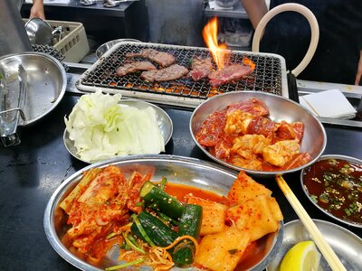 Korean meat kimchee photo