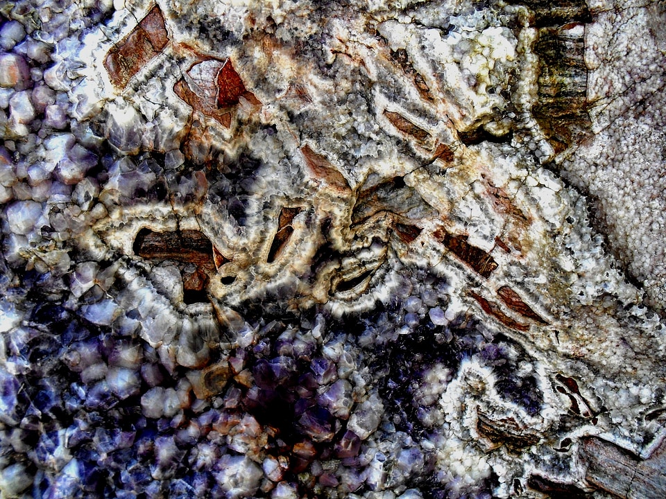 Greens purples banding