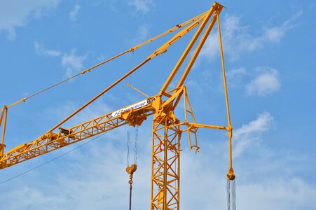 Crane arm lift loads construction work photo