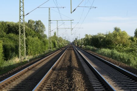 Transportation railway perspective photo