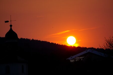 Evening landscape afterglow photo