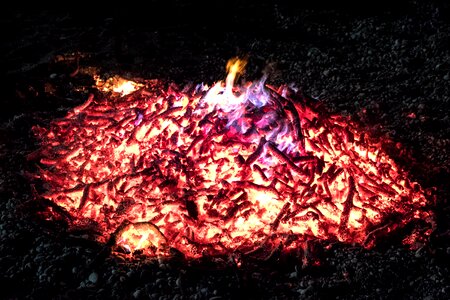 Darkness campfire beach