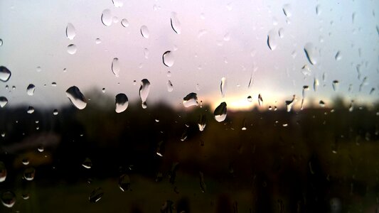 Rain glass macro photo