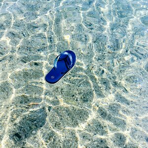 Sea beach sandals blue photo