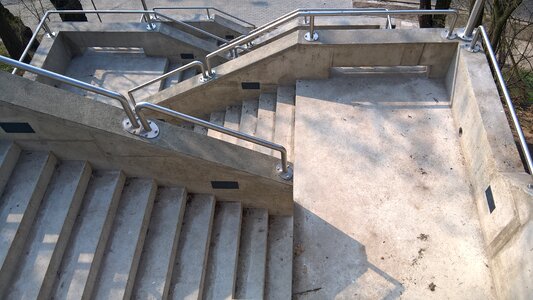 Stairs concrete handrail photo