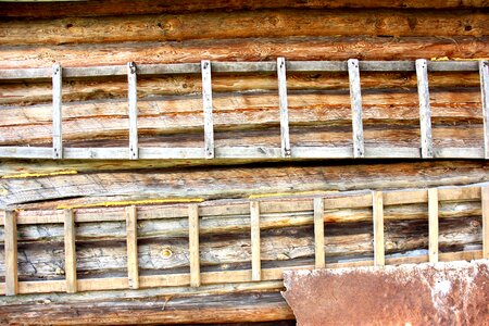 Wooden wall stairs wall