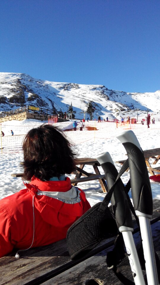Snow ski mountain