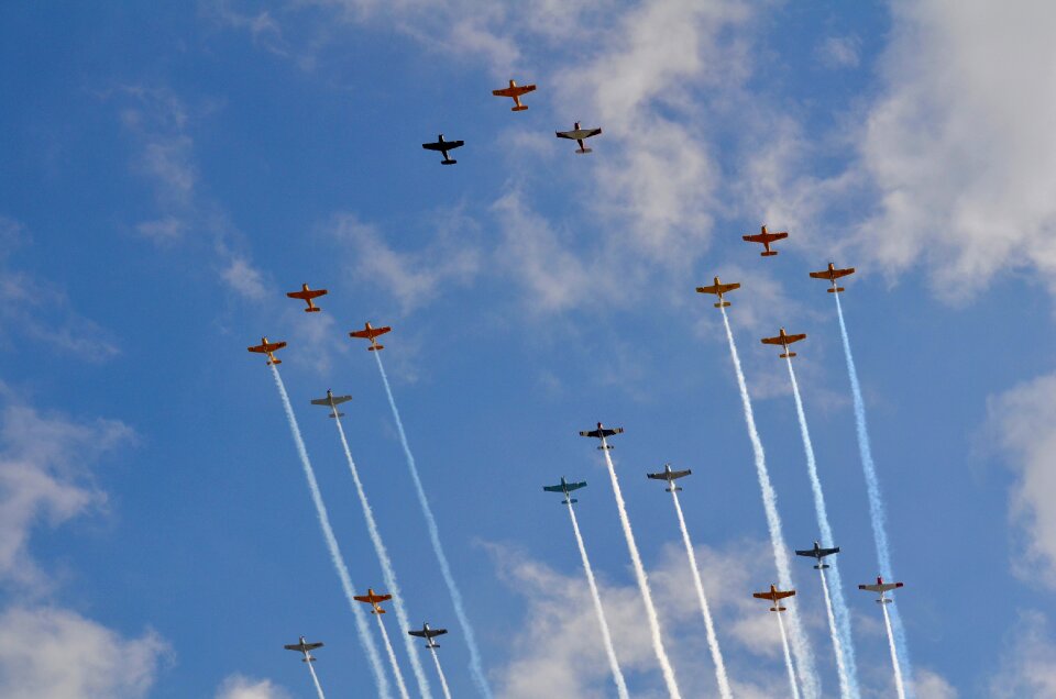 Aviation blue smoke