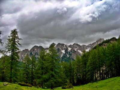 Alpine hiking trekking triglav national park photo