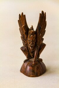 Figure wood wood carving photo