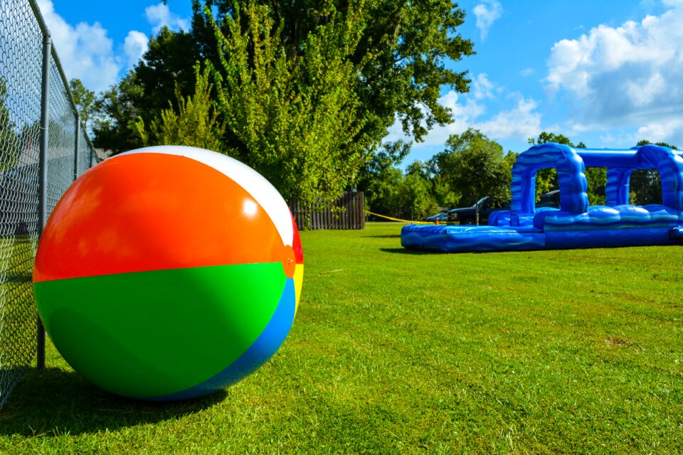 Summertime fun green beach