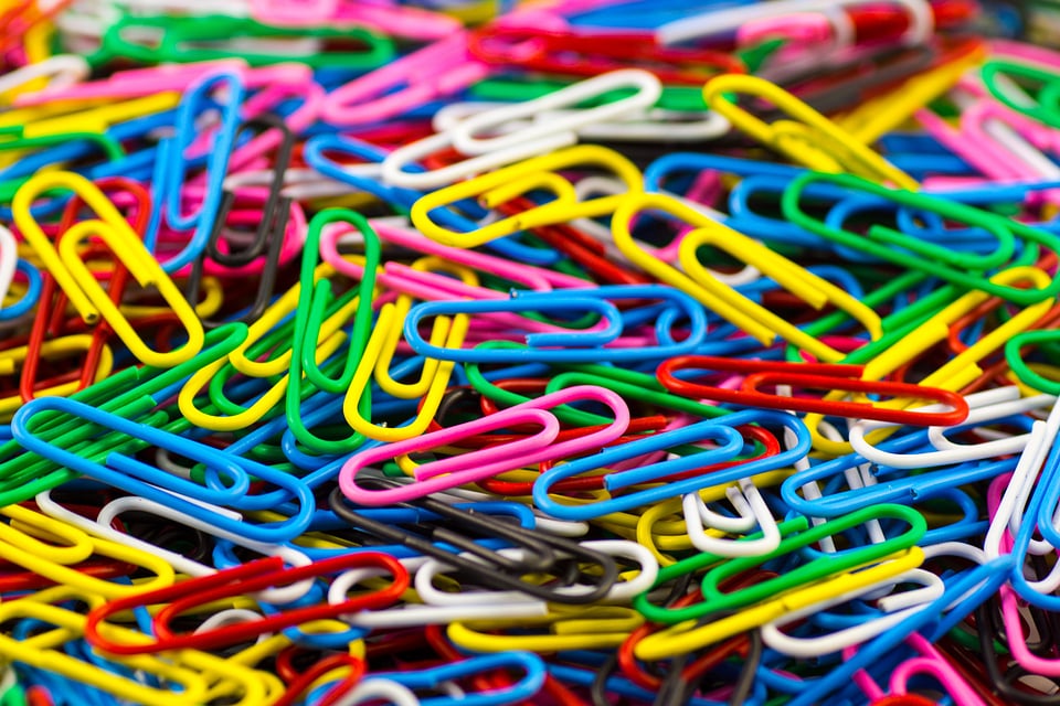 Office accessories color colorful