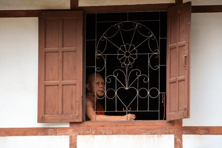 Laos vientiane monk