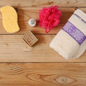 Natural towel sponge photo