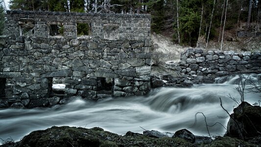 Rapids landscape ruins