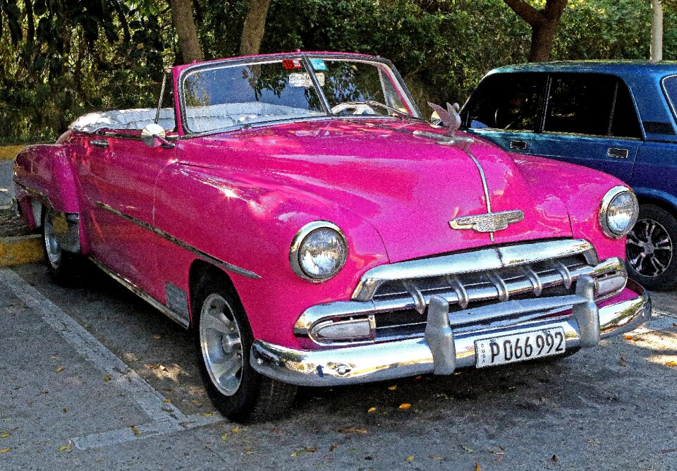 Pink chevrolet chrome