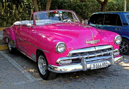 Pink chevrolet chrome