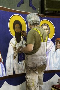Icon painting artist