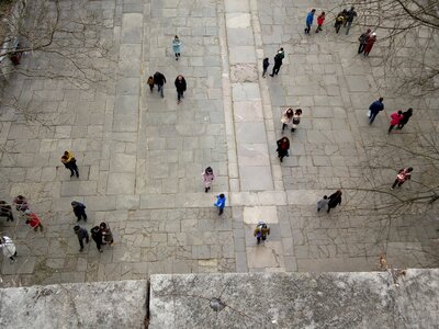 The crowd the city walls old