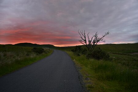 Dusk countryside road photo