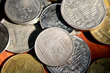 Metal silver metal thailand finances photo