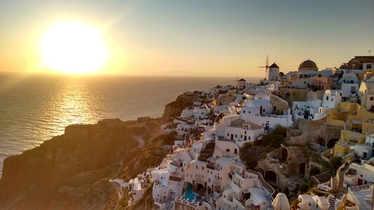 Santorini grecia white houses